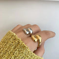 Elegant Water Drop Ring Band silver