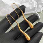Elegant Fine Drop Water Dangling Earrings gold