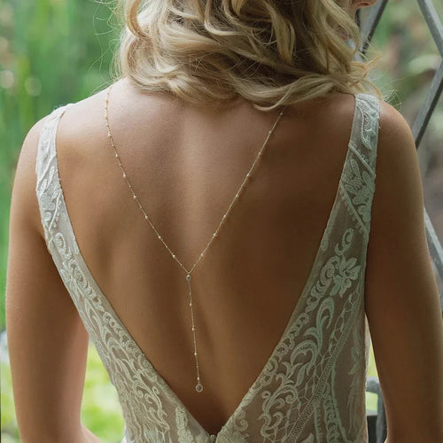 Back Chain Set Necklace Ornamental Dorsal Woman silver