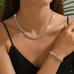 Crystal fishtail set - necklace and bracelet