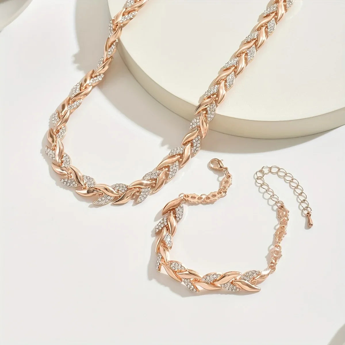 Crystal fishtail set - necklace and bracelet