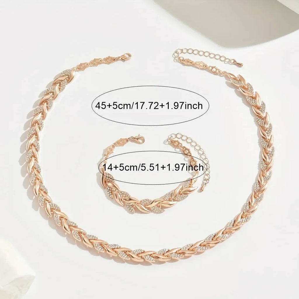 Crystal fishtail set - necklace and bracelet