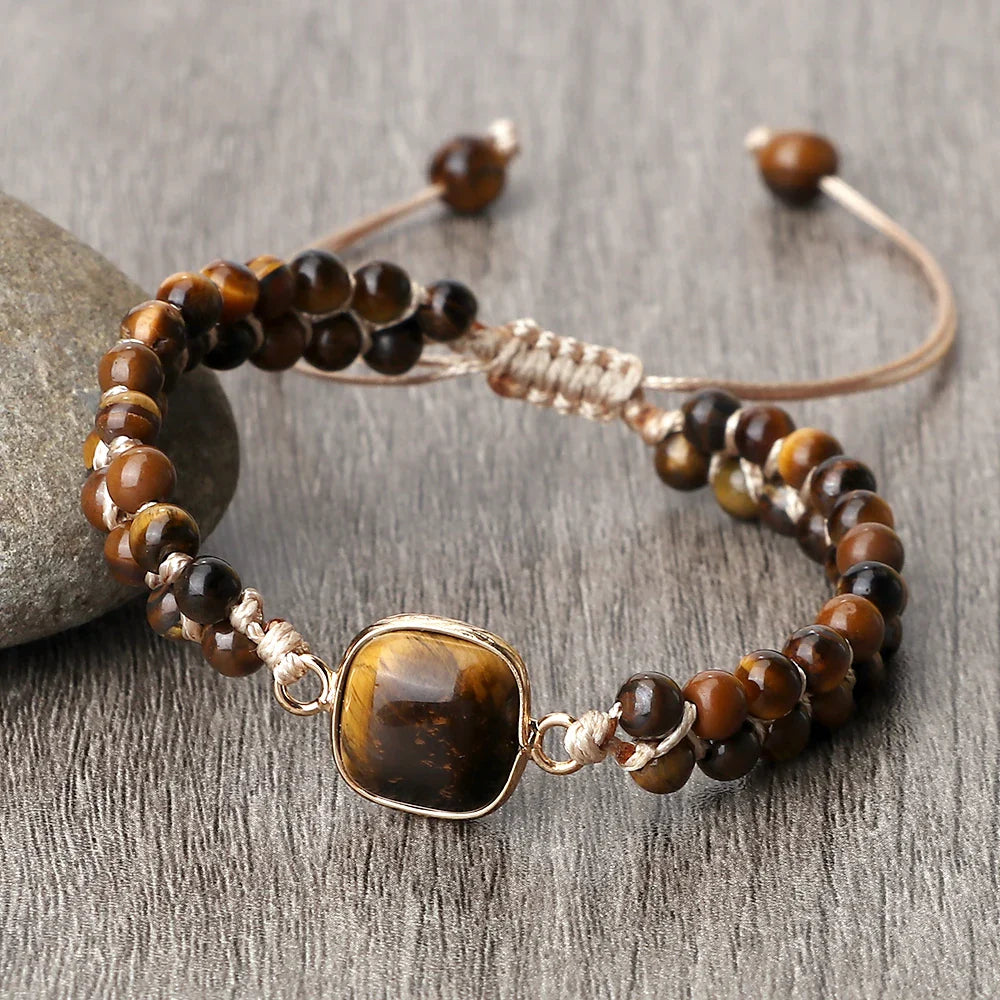 Tiger Eye Gourmet Bracelet for Women Leather Bracelet style 2