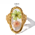Large Ring Flower in Transparent Frame