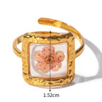 Large Ring Flower in Transparent Frame