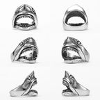 Large shark-head ring