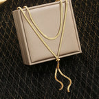 Long Y Necklace for Women's Neckline