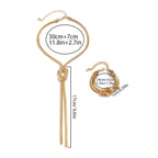 Long Necklace With Neckline & Its Knot Bracelet