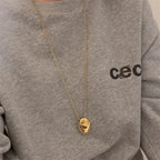 Long Necklace Pendant Large Water Drop gold