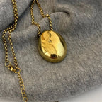 Long Necklace Pendant Large Water Drop gold