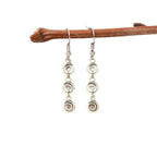 Long spiral drop earrings