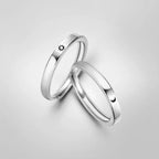 Set of 2 Couples Rings Romantic Sun and Moon Band