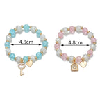 Set of 2 key and lock bracelets
