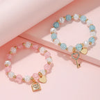 Set of 2 key and lock bracelets