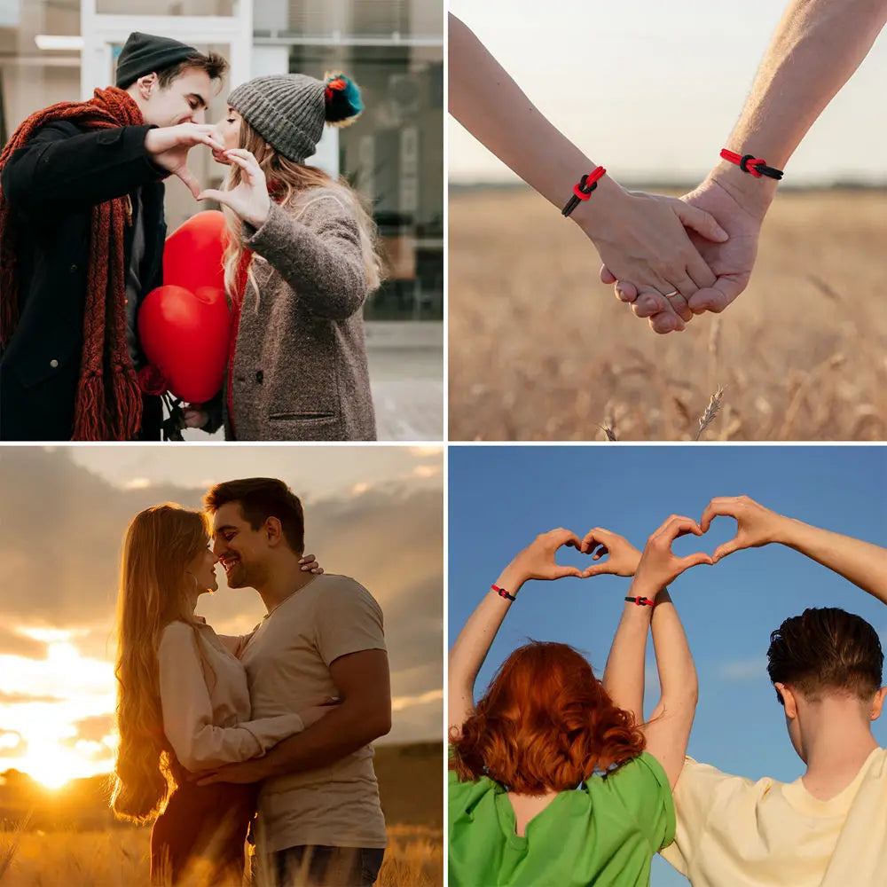 Set of 2 Knot Bracelets for Couples