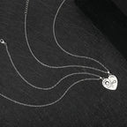Set of 2 Necklaces with Half-Heart "I Love You" Pendants for Couples in Love