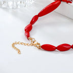 Set of 2 red coral necklaces