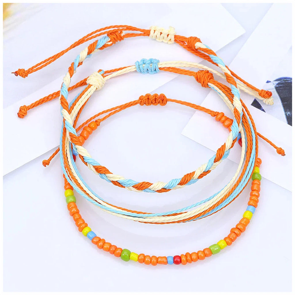 Set of 3 Colorful Waterproof Brazilian Bracelets