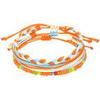 Set of 3 Colorful Waterproof Brazilian Bracelets orange