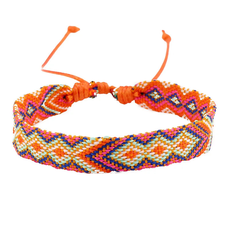 Set of 8 Brazilian Bracelets with Geometric Patterns