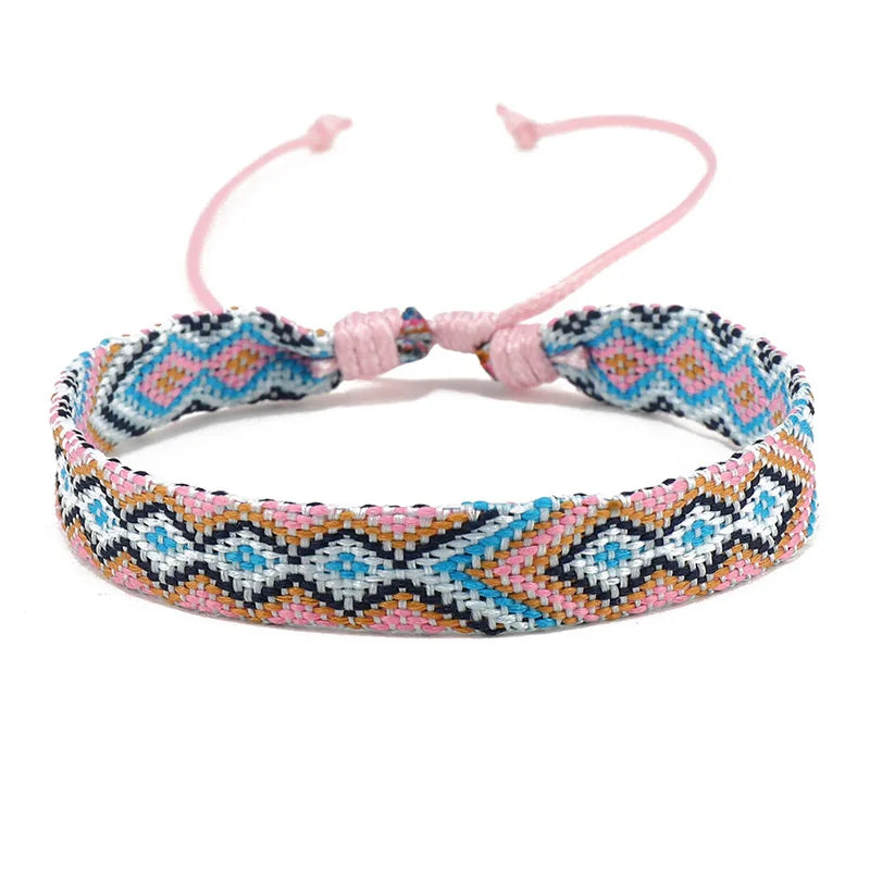 Set of 8 Brazilian Bracelets with Geometric Patterns