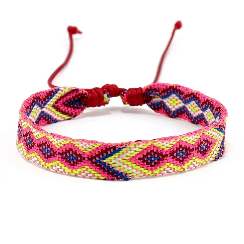 Set of 8 Brazilian Bracelets with Geometric Patterns