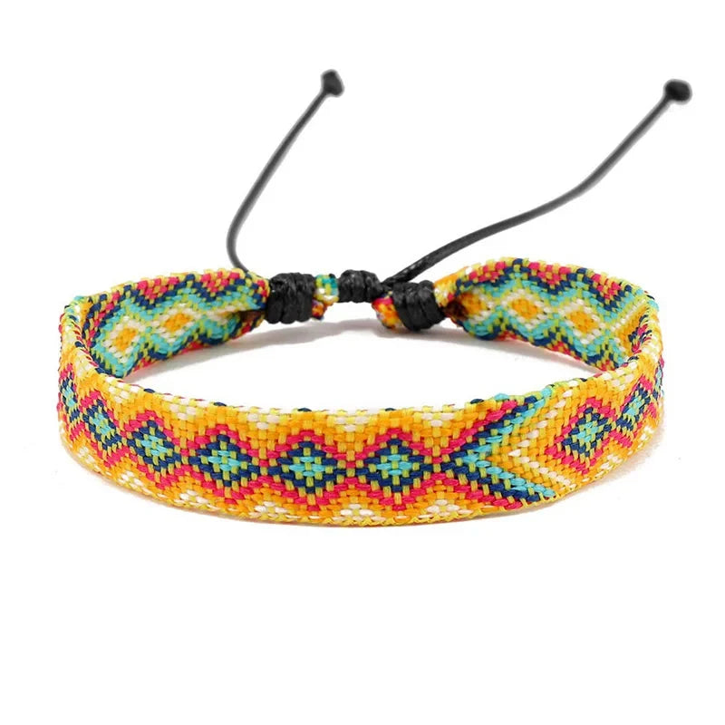 Set of 8 Brazilian Bracelets with Geometric Patterns