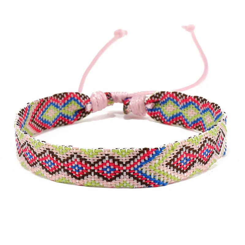 Set of 8 Brazilian Bracelets with Geometric Patterns