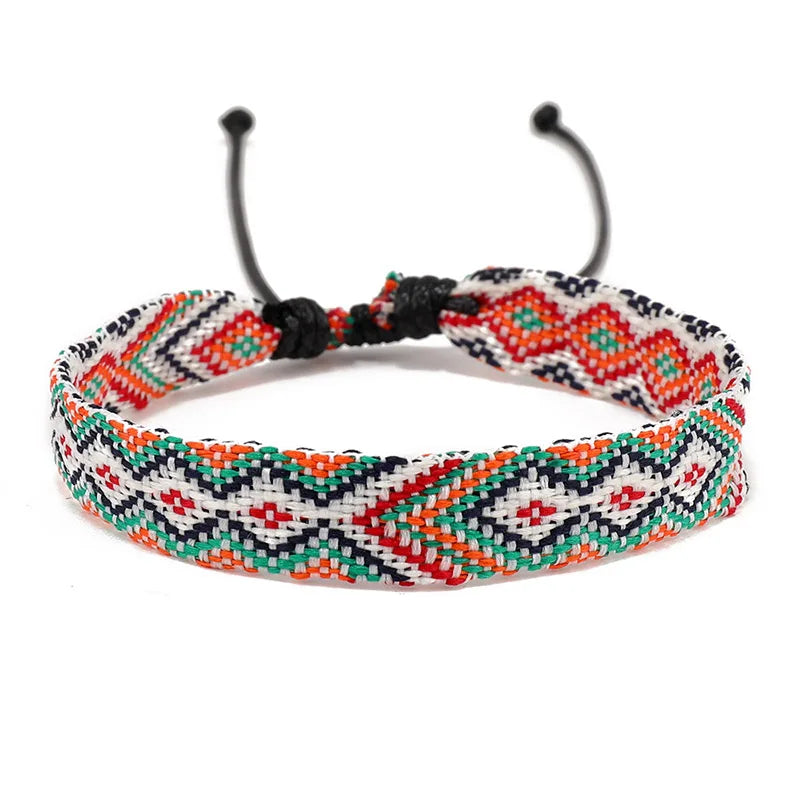 Set of 8 Brazilian Bracelets with Geometric Patterns
