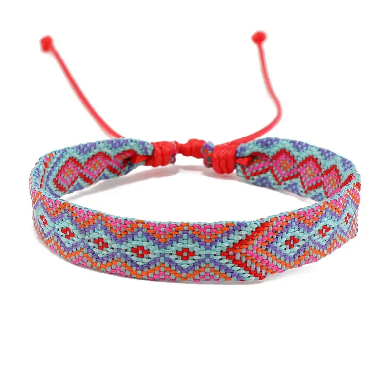 Set of 8 Brazilian Bracelets with Geometric Patterns