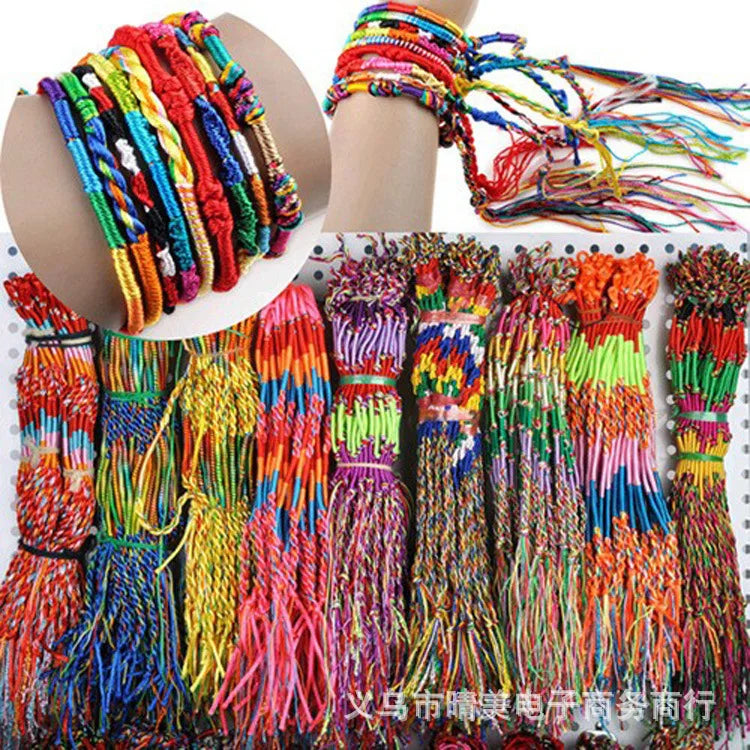 Set of 9 Multicolor Brazilian Lucky Bracelets