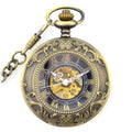 Steampunk Pocket Watch with Wolf Flip Cover