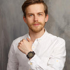 Viking Men's Wooden Watch black