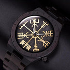 Viking Men's Wooden Watch black