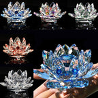 Fengshui Crystal Glass Ornament "Quartz Flower" - Healing, Buddhism, Meditation