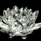 Fengshui Crystal Glass Ornament "Quartz Flower" - Healing, Buddhism, White Meditation