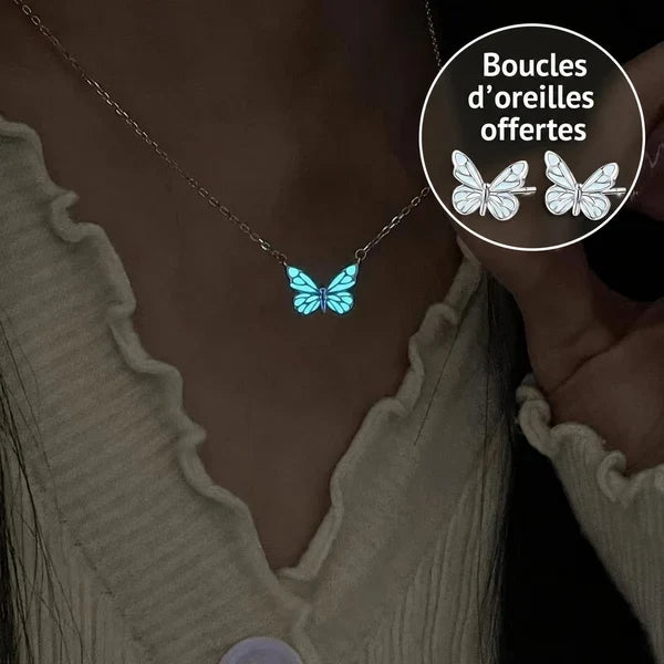 Luminous butterfly set (necklace + bracelet) + free earrings