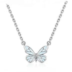Butterfly Necklace and Pendant with a luminous finish
