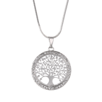 Silver Plated Gold Tree of Life Pendant