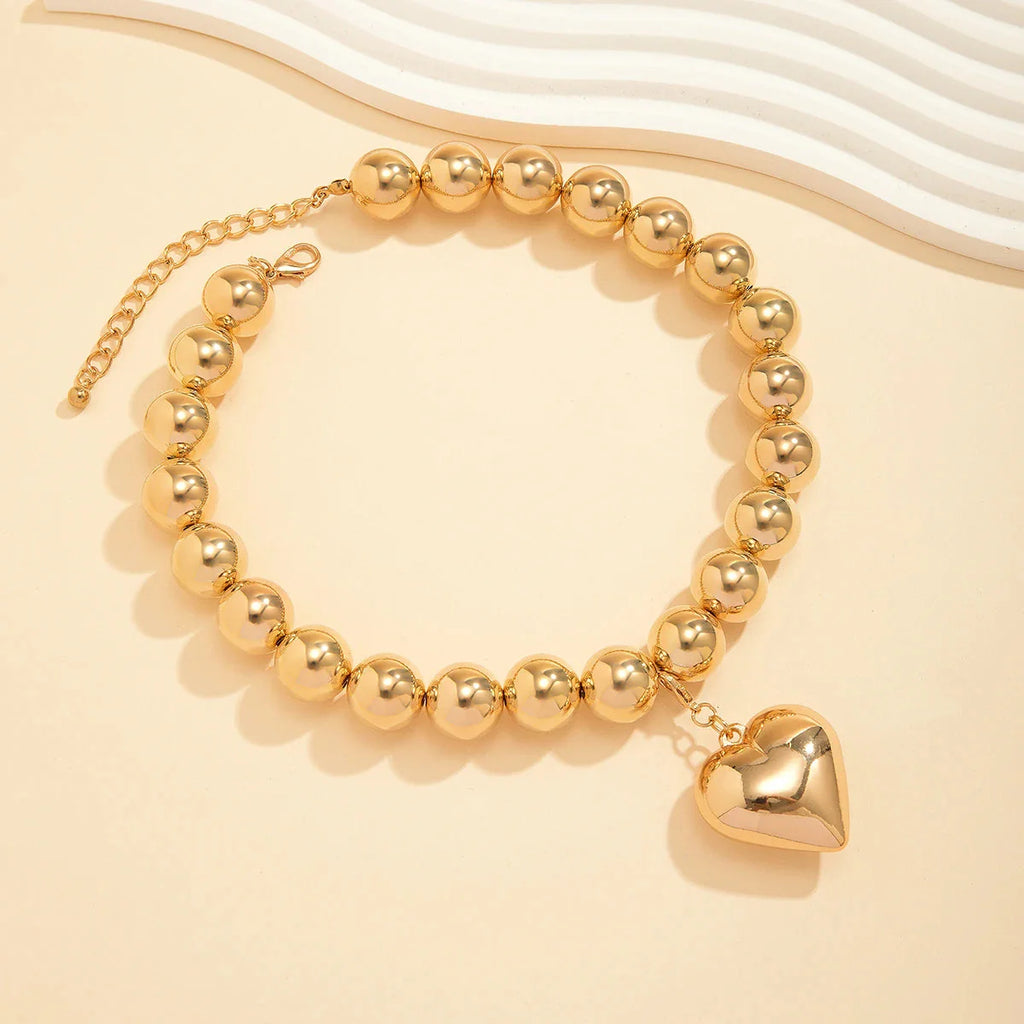 Heart Pendant Women's Gold Necklace