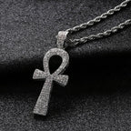 Egyptian Ankh Cross Pendant Silver