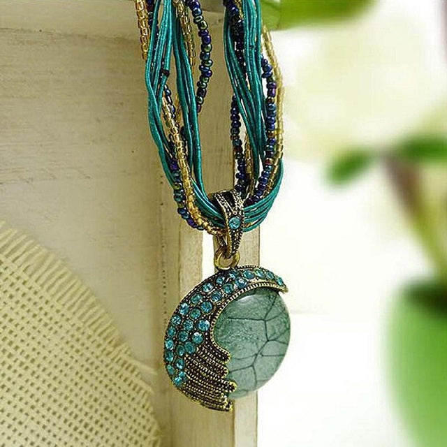 Ethnic Pendant Women Blue
