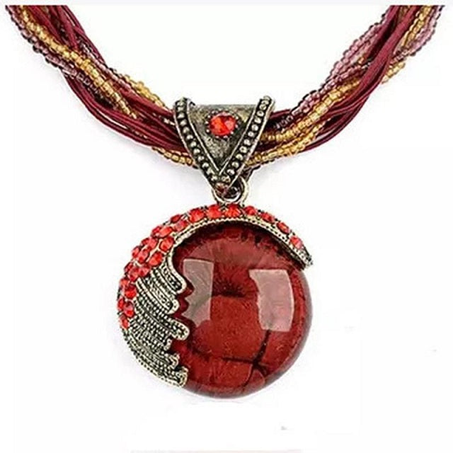 Ethnic Pendant Women Red