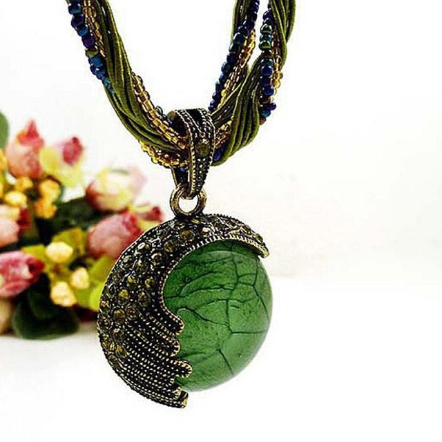 Ethnic Pendant Women Green