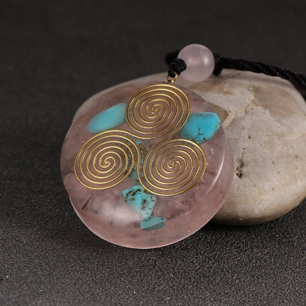 Orgonite Stone Pendant & Necklace Men Women Protection Meditation triskel