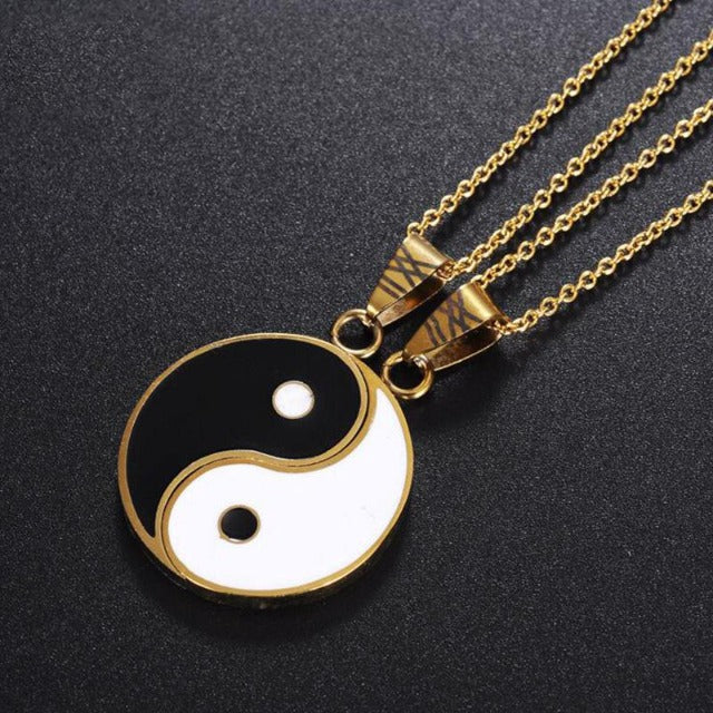 Separable Yin Yang Pendant gold