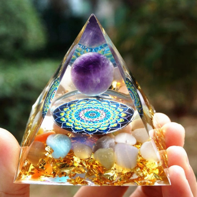 Orgonite Pyramid Protection & Meditation mandala