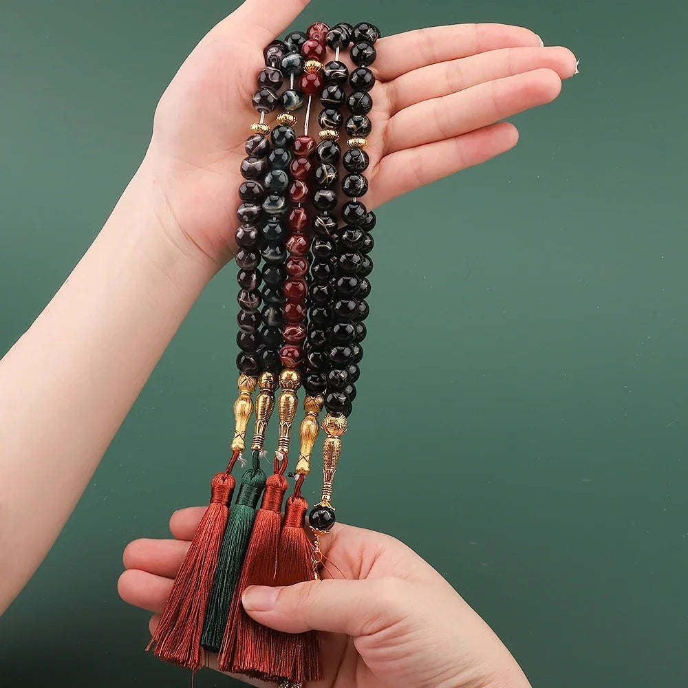 Tasbih Long 33 Beads Black - Muslim prayer beads
